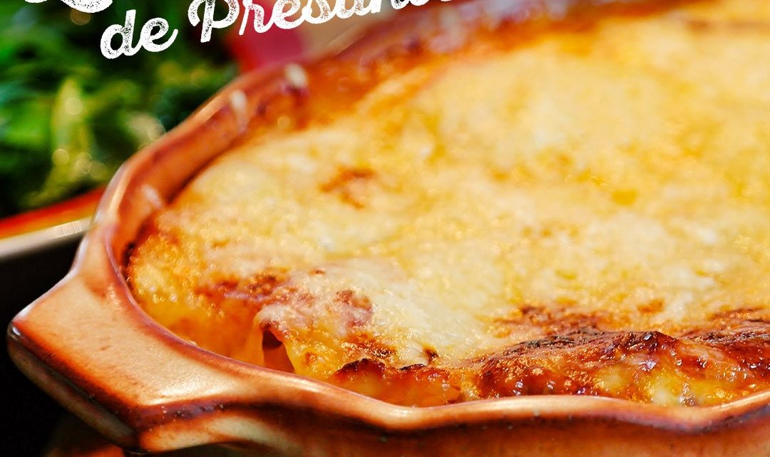Lasanha de presunto e queijo