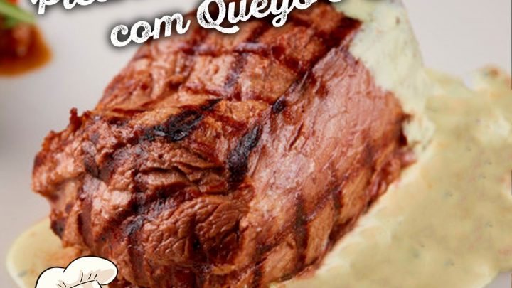 Que tal fazer uma receita de picanha recheada com queijo e bacon?!