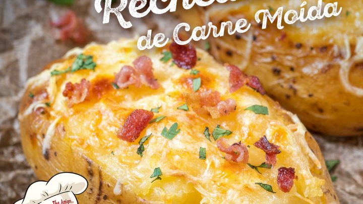 Receita de Batata Assada Recheada com Carne Moída