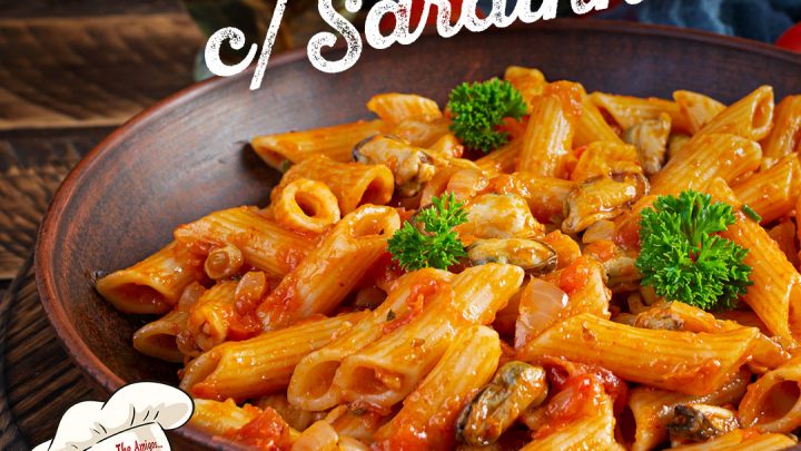 RECEITA DE PENNE COM SARDINHA GRATINADO