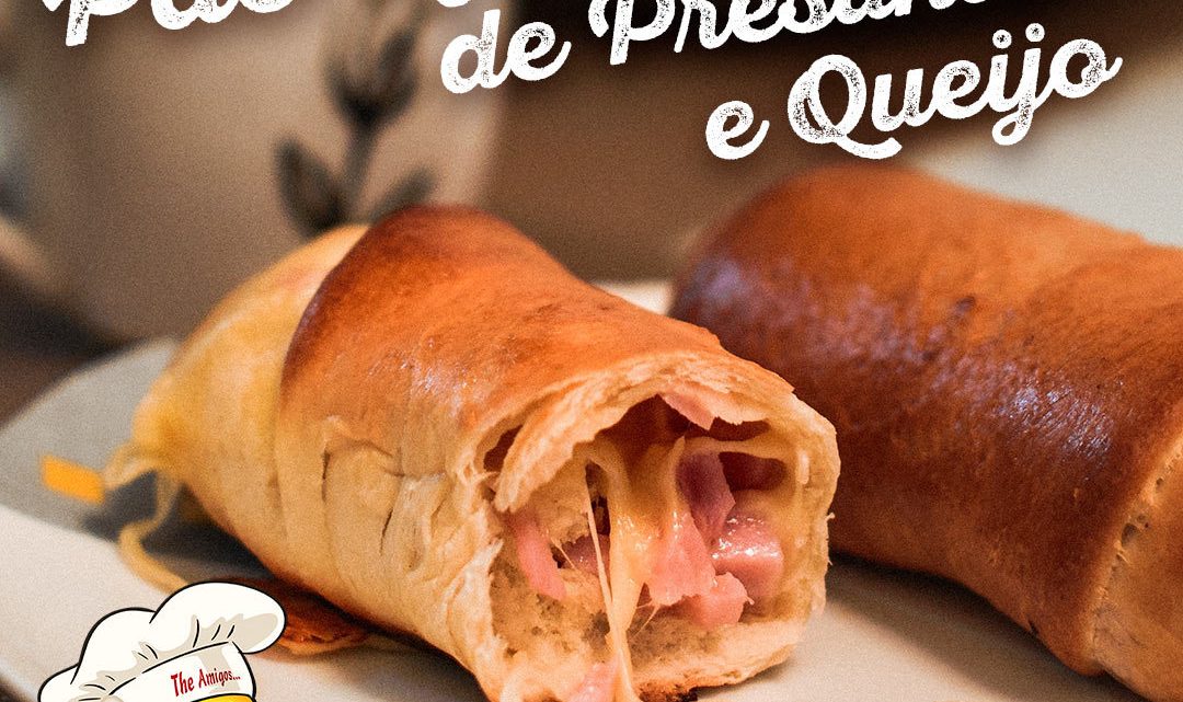 RECEITA DE PÃO RECHEADO DE PRESUNTO E QUEIJO!
