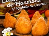 RECEITA DE COXINHA DE MANDIOCA COM RECHEIO DE COSTELA